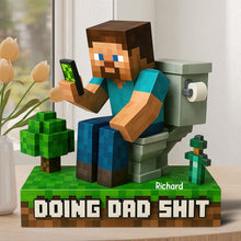 Load image into Gallery viewer, &quot;Doing Dad Sh** - The Perfect Personalized Gift for Dads and Grandpas!&quot; Shaped Plaques PopCulturePrints
