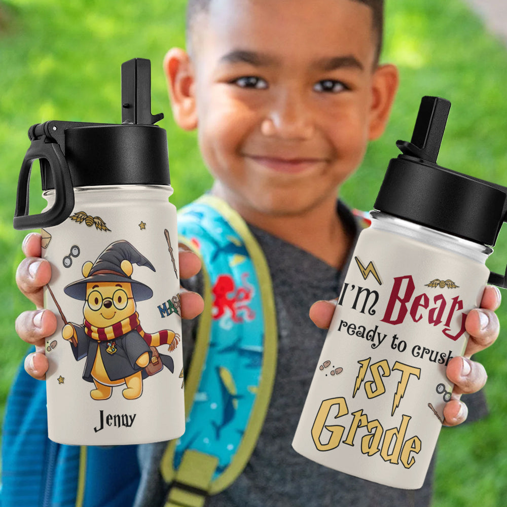 Personalized Harry Potter Inspired Bear Water Bottle - Back to School