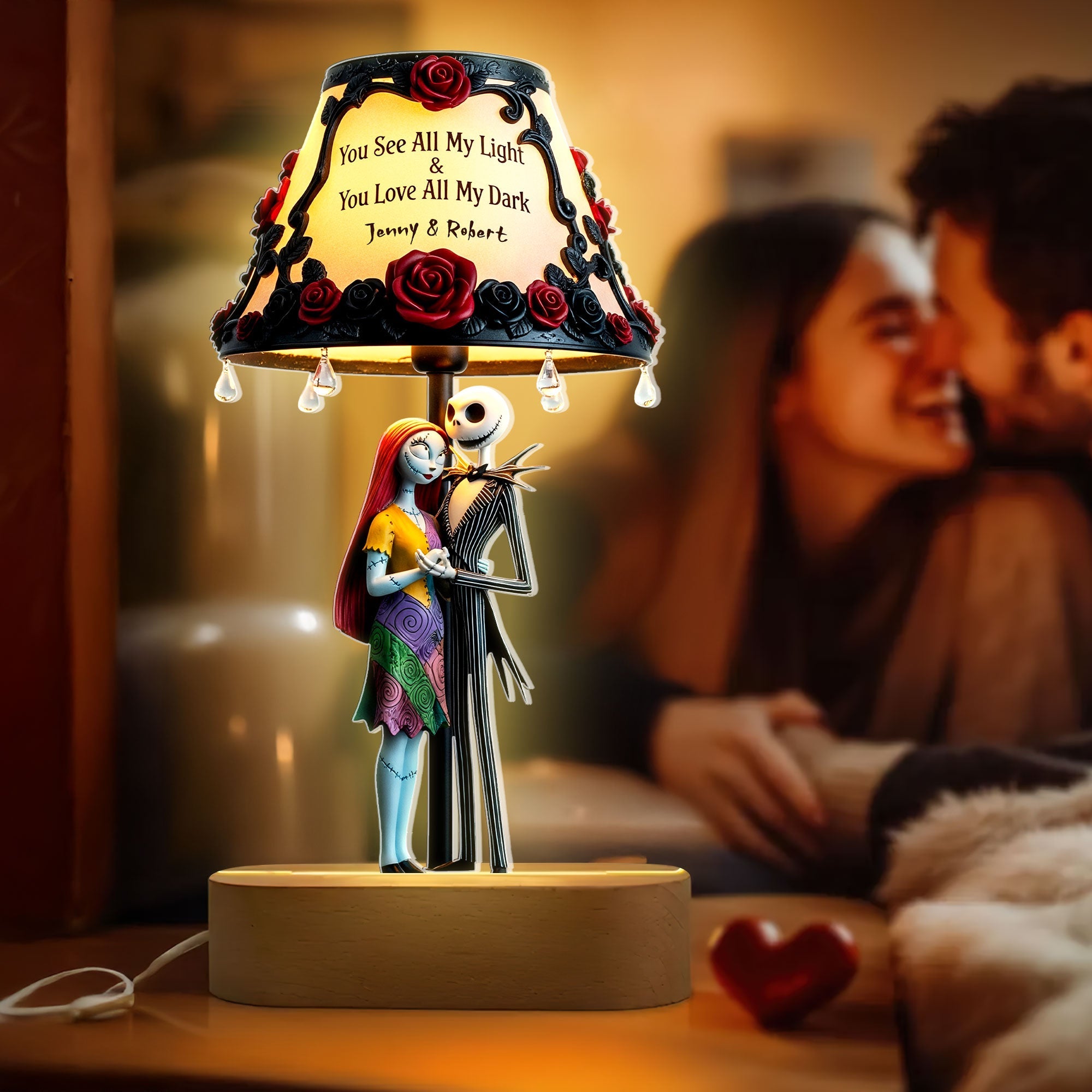 You See All My Light & You Love All My Dark - Custom Horror Couple LED Light Led Night Light PopCulturePrints