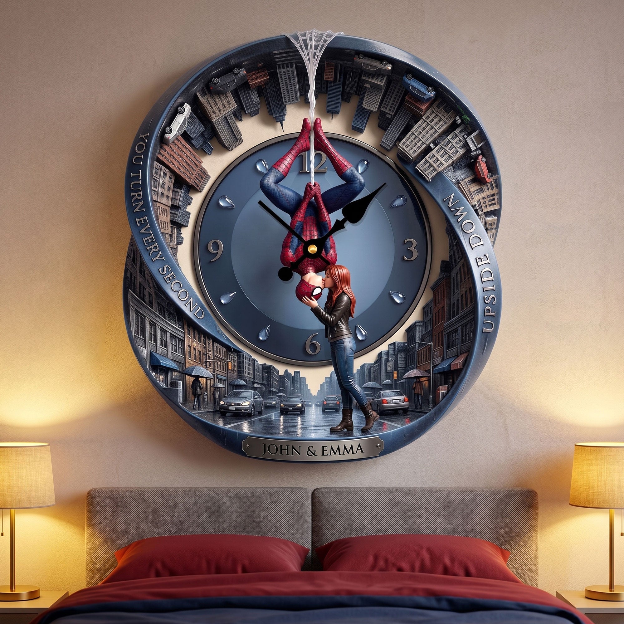 Every Moment With You - Personalized Couples Acrylic Hanging Wall Clock Hanging Wall Clock PopCulturePrints