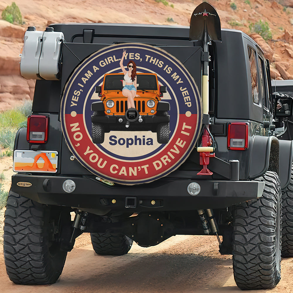 Personalized Jeep Girl Tire Cover - Yes, This Is My Jeep