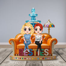 Load image into Gallery viewer, Besties Plaque - A Personalized Gift for Your Best Friends Shaped Plaques PopCulturePrints
