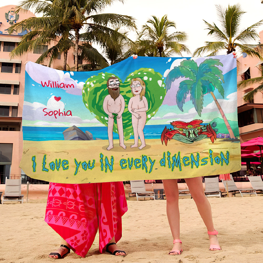Personalized Magical Couple Wood Sign Beach Towel PopCulturePrints
