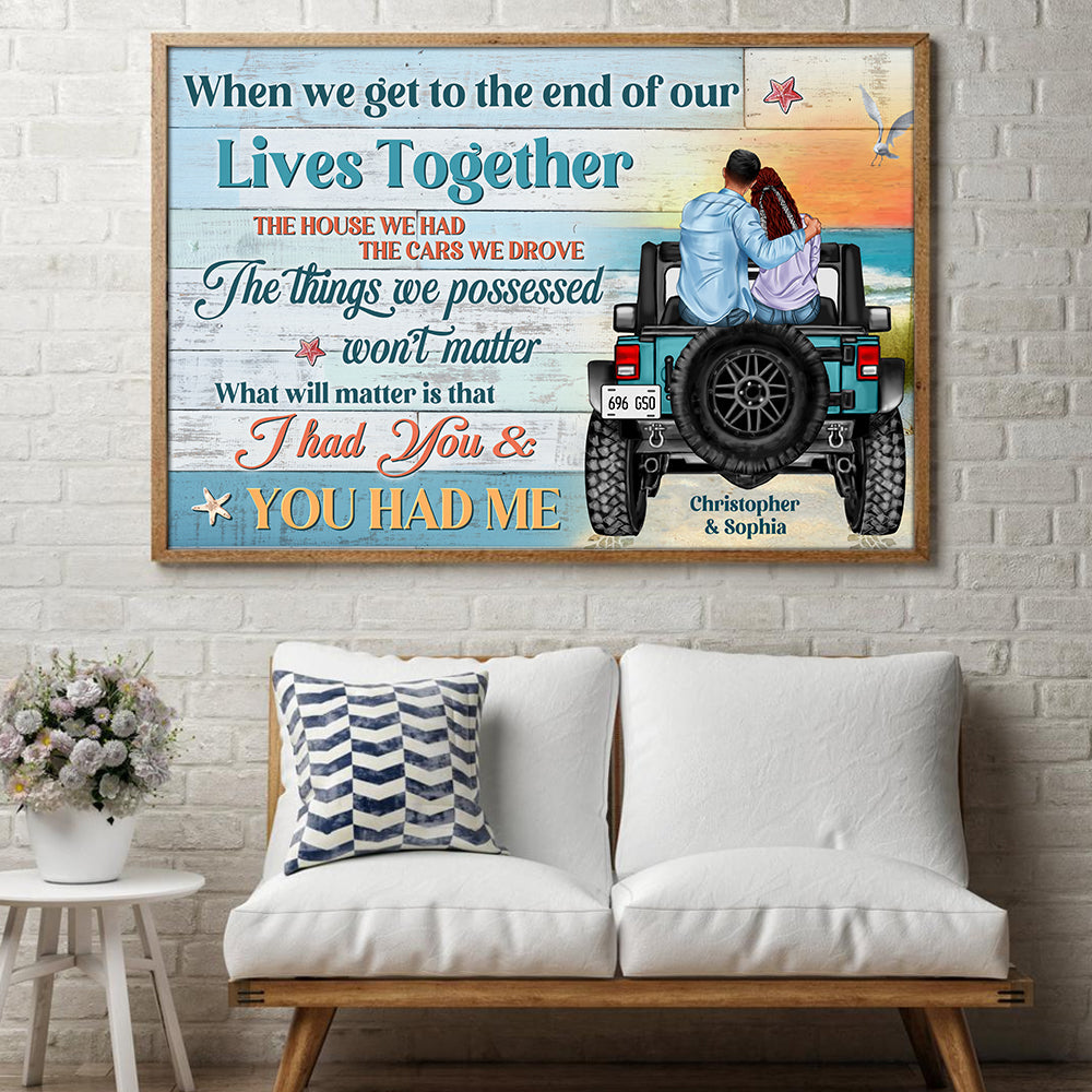Custom Couple Canvas Art - Romantic Sunset Adventure Gift | Valentine's Day Gifts Poster & Canvas PopCulturePrints