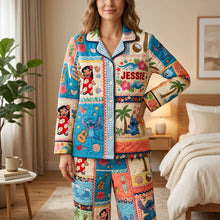 Load image into Gallery viewer, Cute Blue Pup Family Pajama Set - Personalized Gift for All Occasions
