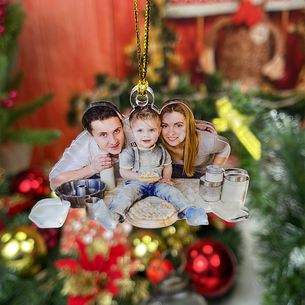 Personalized Family Photo Christmas Ornament Ornament PopCulturePrints