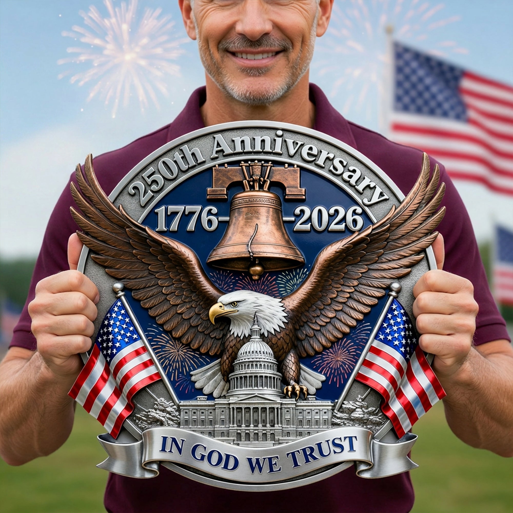 Celebrate 250 Years of American Heritage - Personalized Acrylic Sign for Patriots