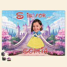 Load image into Gallery viewer, Custom Princess Photo Jigsaw Puzzle for Kids - Personalized Gift Wood Sign PopCulturePrints
