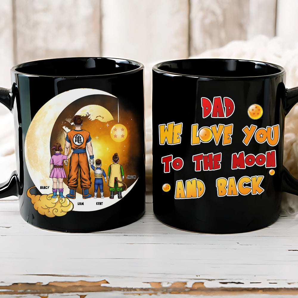 Personalized Dad Mug - Love You to the Moon and Back Coffee Mug PopCulturePrints