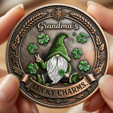 Load image into Gallery viewer, Grandma's Lucky Charms Metal Coin - Personalized Gift for Grandma Coin PopCulturePrints
