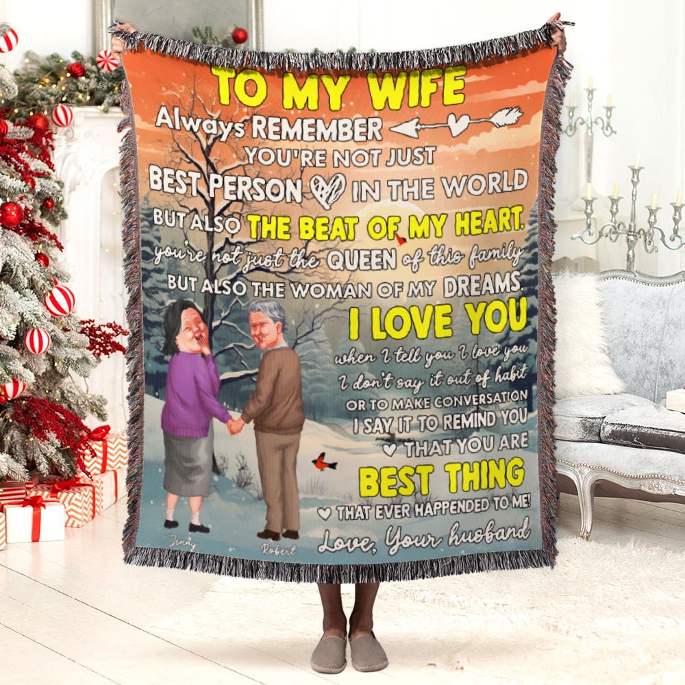 Personalized Romantic Christmas Blanket for Couples