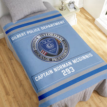 Load image into Gallery viewer, Custom Police Blanket - Personalized Police Department Logo Gift Blanket PopCulturePrints
