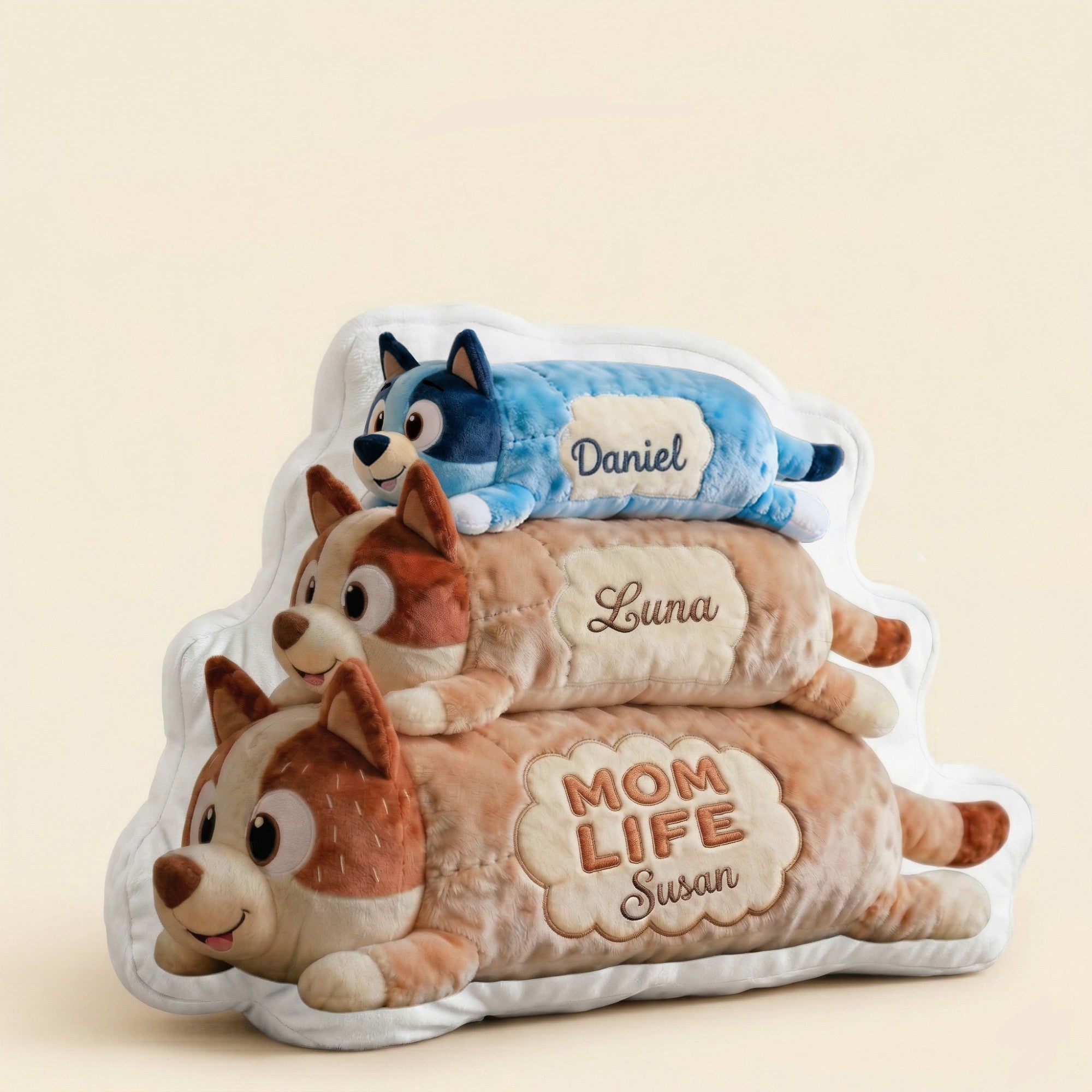 “Cuddle Up With Love” – Fun Play With Mom Custom Shape Pillow - Personalized Gift for Mom, Grandma, and Loved Ones Pillow PopCulturePrints