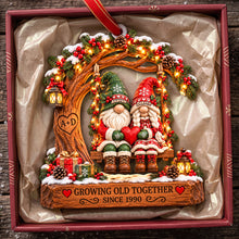 Load image into Gallery viewer, Growing Old Together - Personalized Ornament for Couples Ornament PopCulturePrints

