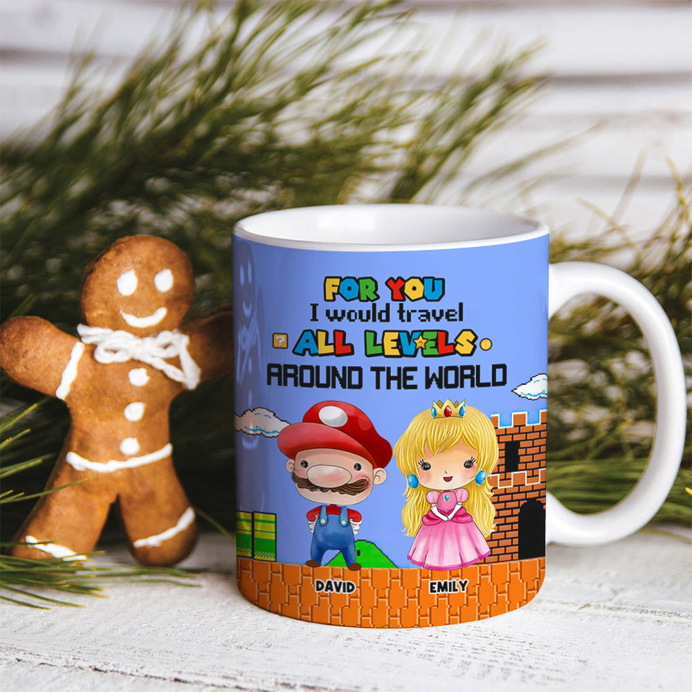 Personalized Couple's Adventure Mug - Game Inspired Design | Valentine's Day Gifts Coffee Mug PopCulturePrints
