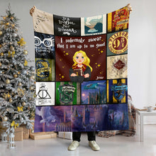 Load image into Gallery viewer, Magical Christmas Blanket for Wizard Enthusiasts
