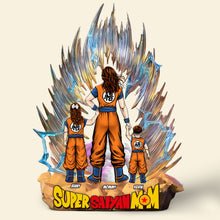Load image into Gallery viewer, &quot;Empower Her with the Power of Love!&quot; - Personalized Super Saiyan Mom Plaque - Custom Gift for Mom, Grandma, and Special Women Shaped Plaques PopCulturePrints
