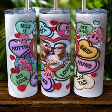 Load image into Gallery viewer, Personalized Love Tumbler for Couples - Custom Photo Gift for Valentine&#39;s Day Tumbler Cup PopCulturePrints
