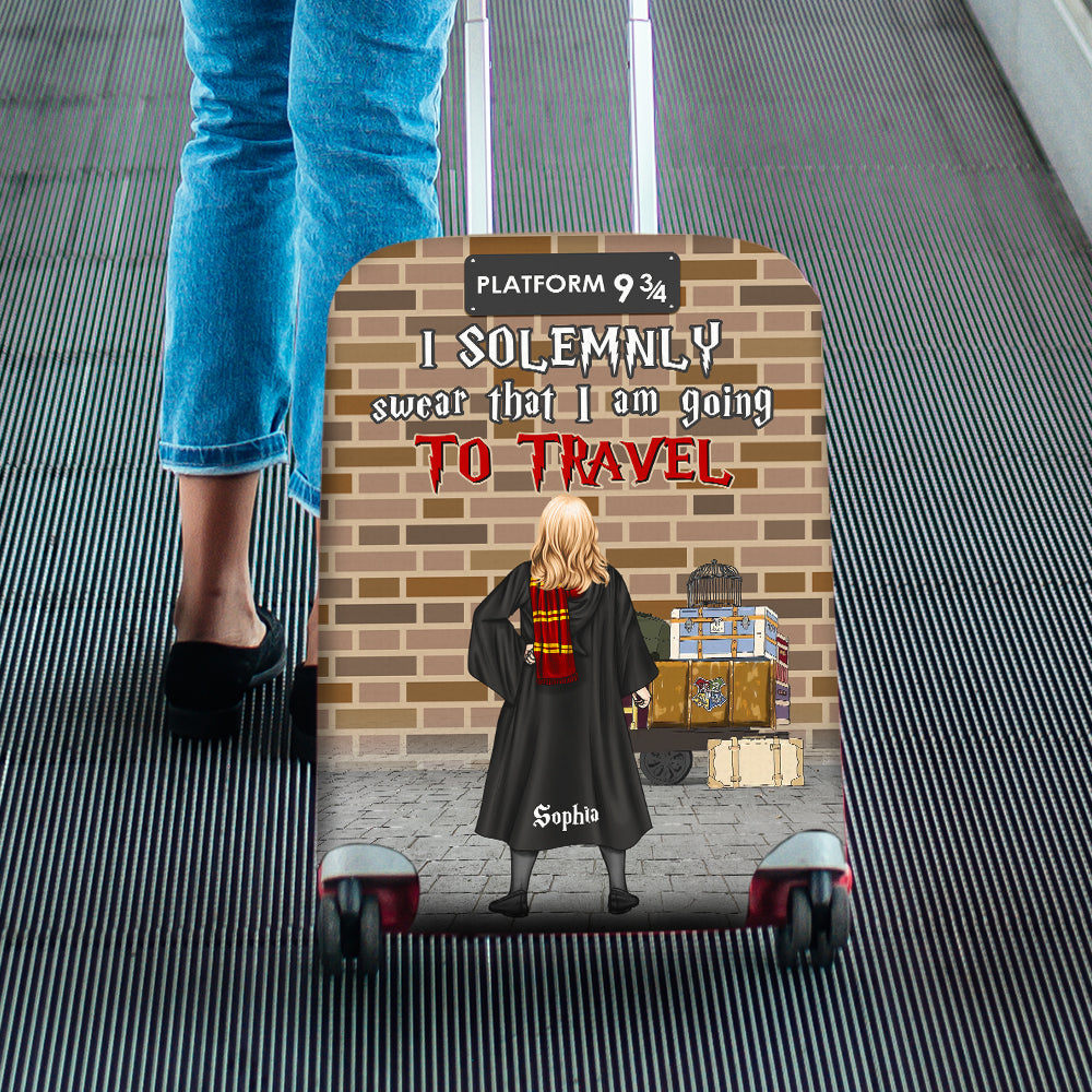 Personalized Wizard Travel Suitcase Cover