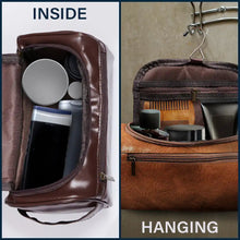 Load image into Gallery viewer, Dad, We Love You - Personalized Leather Toiletry Bag with Kids&#39; Names Leather Toiletry Bag PopCulturePrints
