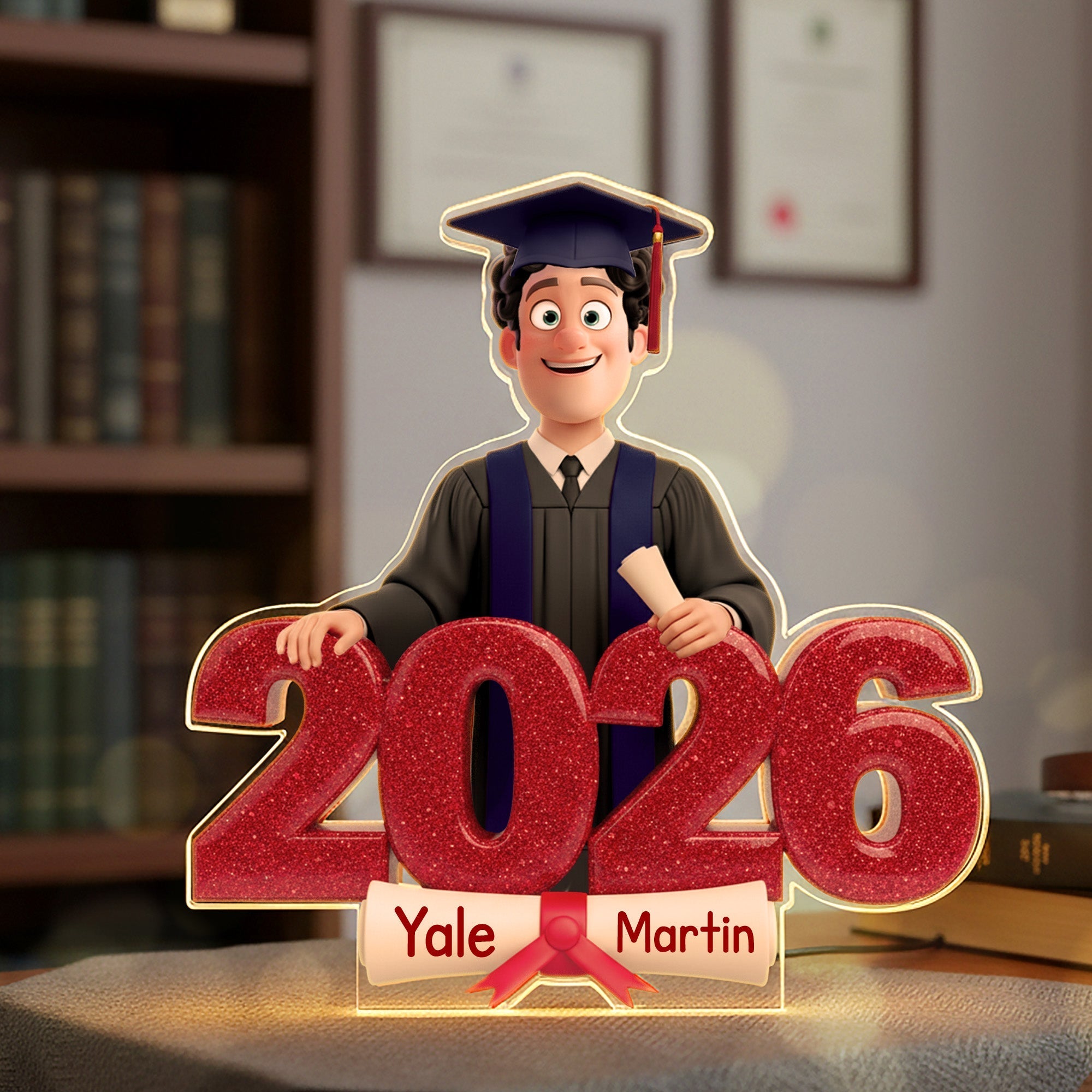 Celebrate Their Achievement: 2026 Grad Acrylic Light Box - Personalized Gift for Graduates Light Box PopCulturePrints