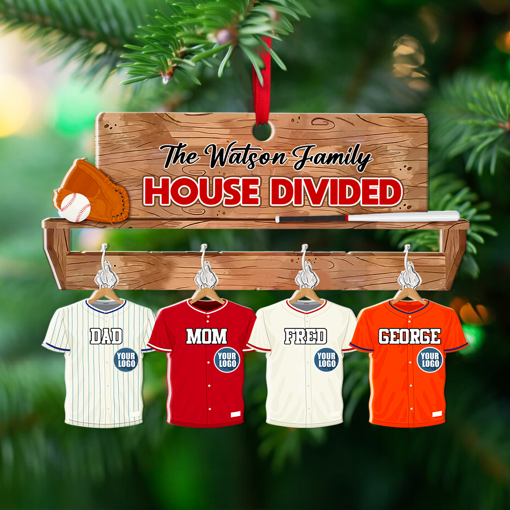 Custom Family Baseball Christmas Sweater - Personalize Yours Now! Ornament PopCulturePrints