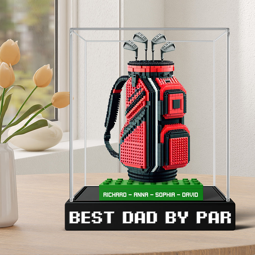 "Best Dad By Par" - Personalized Golf Dad Acrylic Plaque - Perfect Gifts for Dad, Grandpa, and More Shaped Plaques PopCulturePrints