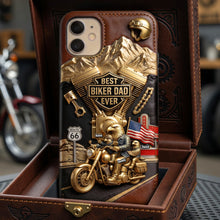 Load image into Gallery viewer, Conquer The World With Dad - Personalized Biker Dad Phone Case Phone Case PopCulturePrints
