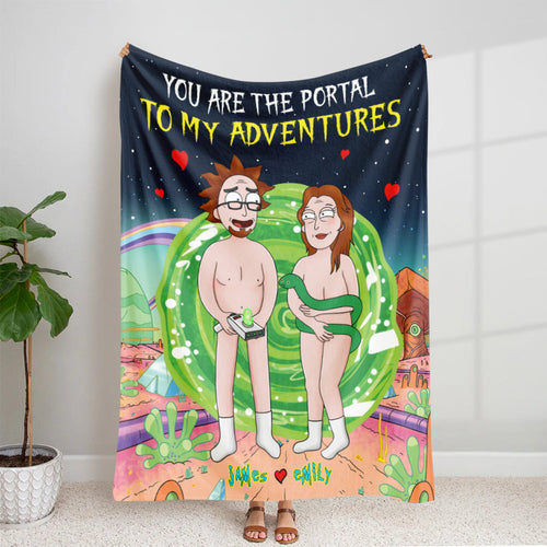 Personalized Adventure Portal Couple Blanket - Unique Valentine's Day Gifts Blanket PopCulturePrints