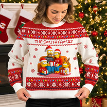 Load image into Gallery viewer, &quot;Celebrate Togetherness with Our Family Christmas Sweater&quot; - Customizable Ugly Sweater for Personalized Gifts AOP Products PopCulturePrints
