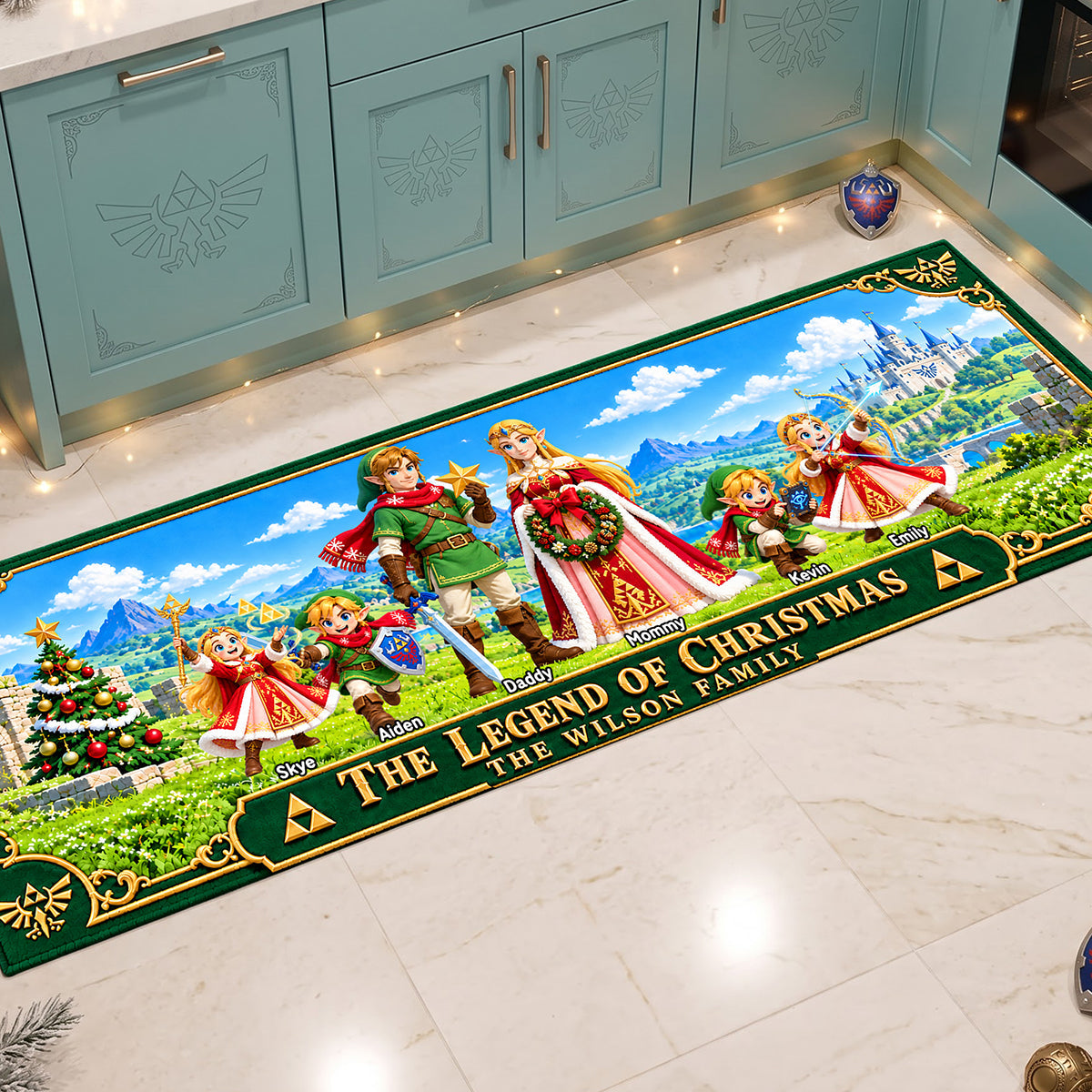 “Create Magical Moments!” - Family Journey Through Another World Runner Rug - Personalized Christmas Gifts Doormat PopCulturePrints