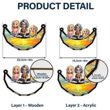 Load image into Gallery viewer, “Together Under the Moon – A Special Bond” - Personalized Window Hanging Suncatcher Ornament - Perfect Gift for Mom, Grandma and Kids Suncatcher Ornament PopCulturePrints
