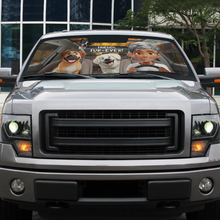 Load image into Gallery viewer, &quot;Friends Fur-ever&quot; - Personalized Auto Sunshade for Dog Lovers - Perfect Gift for Mom and Grandma Auto Sunshade PopCulturePrints
