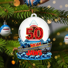 Load image into Gallery viewer, “Celebrate the Iconic 50 Years!” - Personalized Great Bite Ornament - Custom Gift for Movie Lovers Ornament PopCulturePrints

