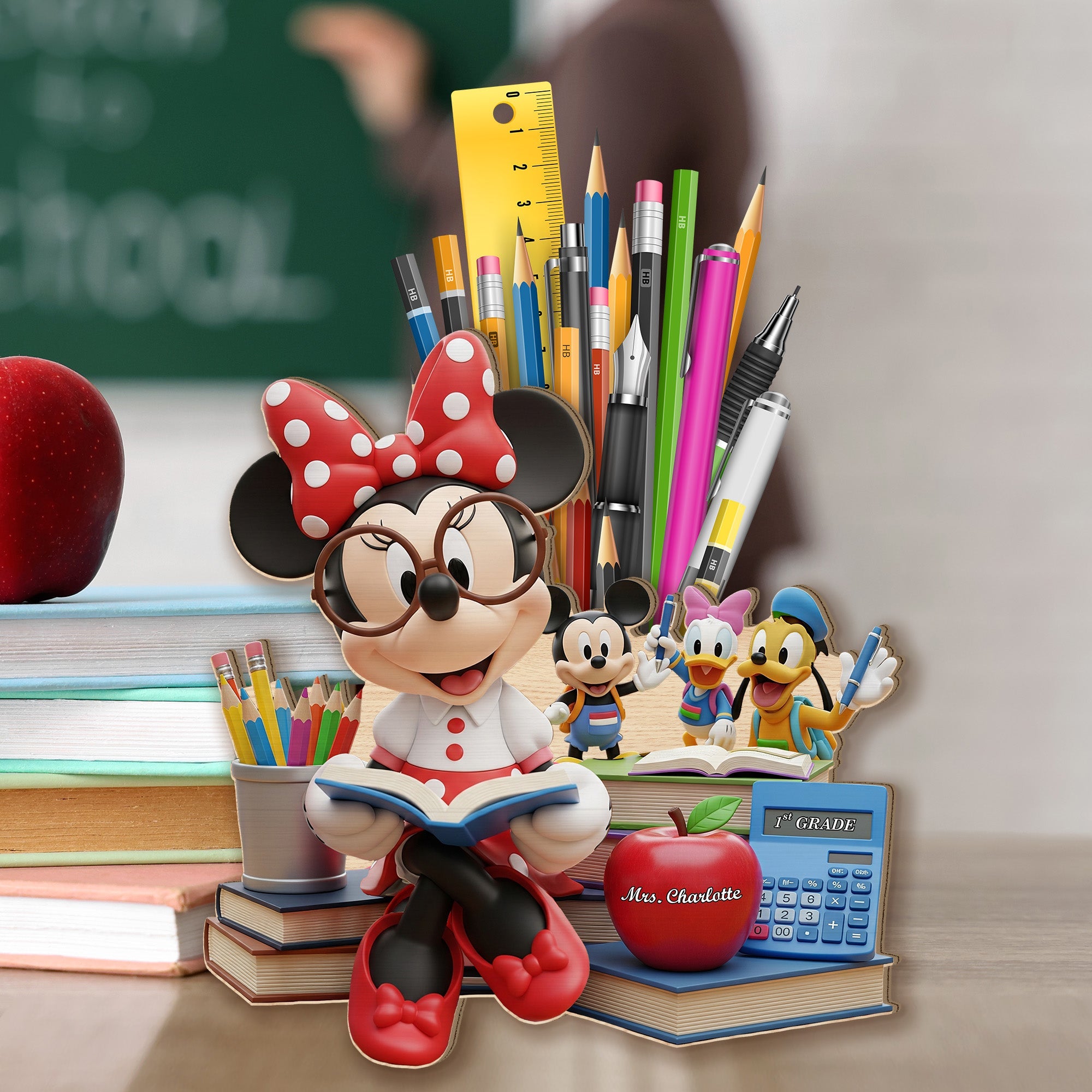 Cute Teacher Pen Holder - Personalized Gifts for Teachers Pen Holder PopCulturePrints