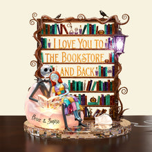 Load image into Gallery viewer, "I Love You to the Bookstore and Back" - Personalized Light Box for Couples - Unique Gift for Book Lovers Light Box PopCulturePrints
