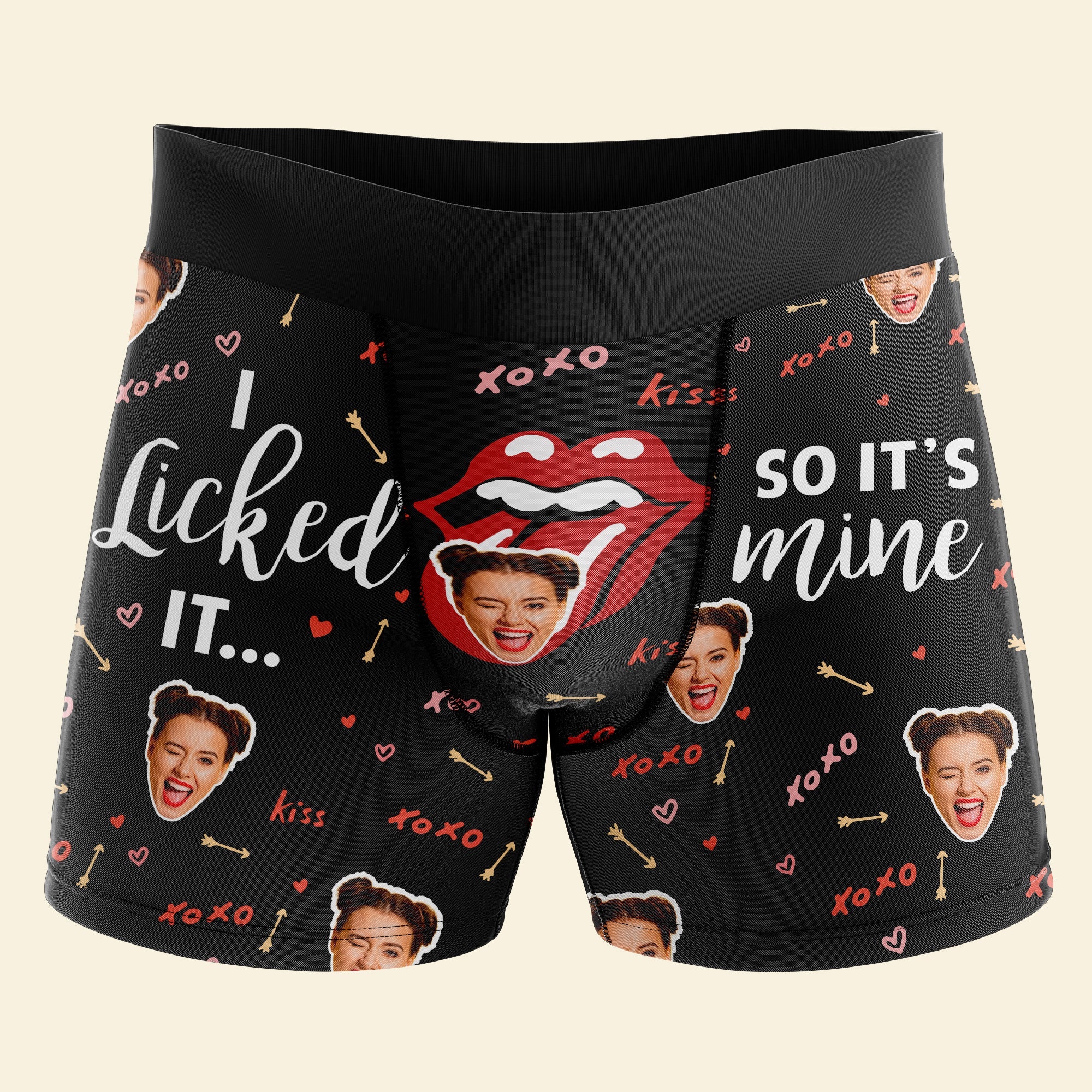Personalized Couple Boxer Shorts - 'I Licked It, So It's Mine' Boxer Briefs PopCulturePrints
