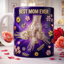 Load image into Gallery viewer, Best Mom Ever - Personalized Pinky Promise Mom Coffee Mug - Unique Gift for Mom, Grandma, or Any Special Woman Coffee Mug PopCulturePrints
