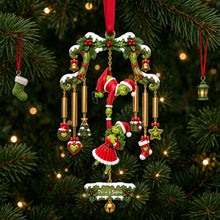 Load image into Gallery viewer, Naughty Grinch Couple Christmas Ornament - Personalized Gift for Couples Ornament PopCulturePrints
