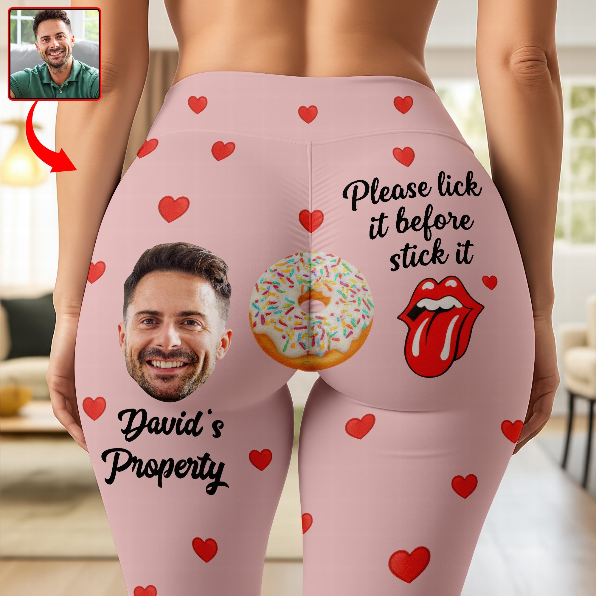 Love with a Twist: Customize Your Naughty Couple Leggings - Perfect Gift for Her Shorts and Pants PopCulturePrints