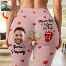 Load image into Gallery viewer, Love with a Twist: Customize Your Naughty Couple Leggings - Perfect Gift for Her Shorts and Pants PopCulturePrints
