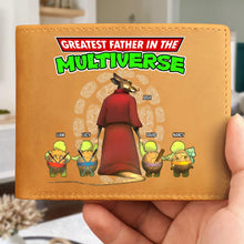 Load image into Gallery viewer, Greatest Dad in the Multiverse Personalized PU Leather Wallet Leather Wallet PopCulturePrints
