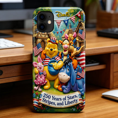 Celebrate 250 Years of Stars & Stripes - Personalized Phone Case for Patriotic Hearts Phone Case PopCulturePrints