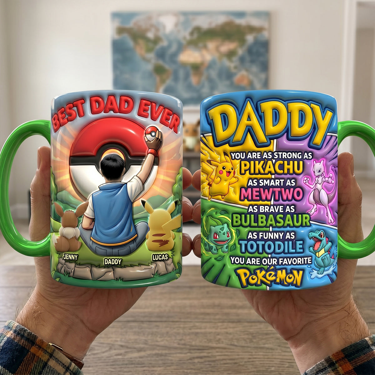 Best Dad Ever - Personalized Adventure Mug for Dads and Kids Coffee Mug PopCulturePrints
