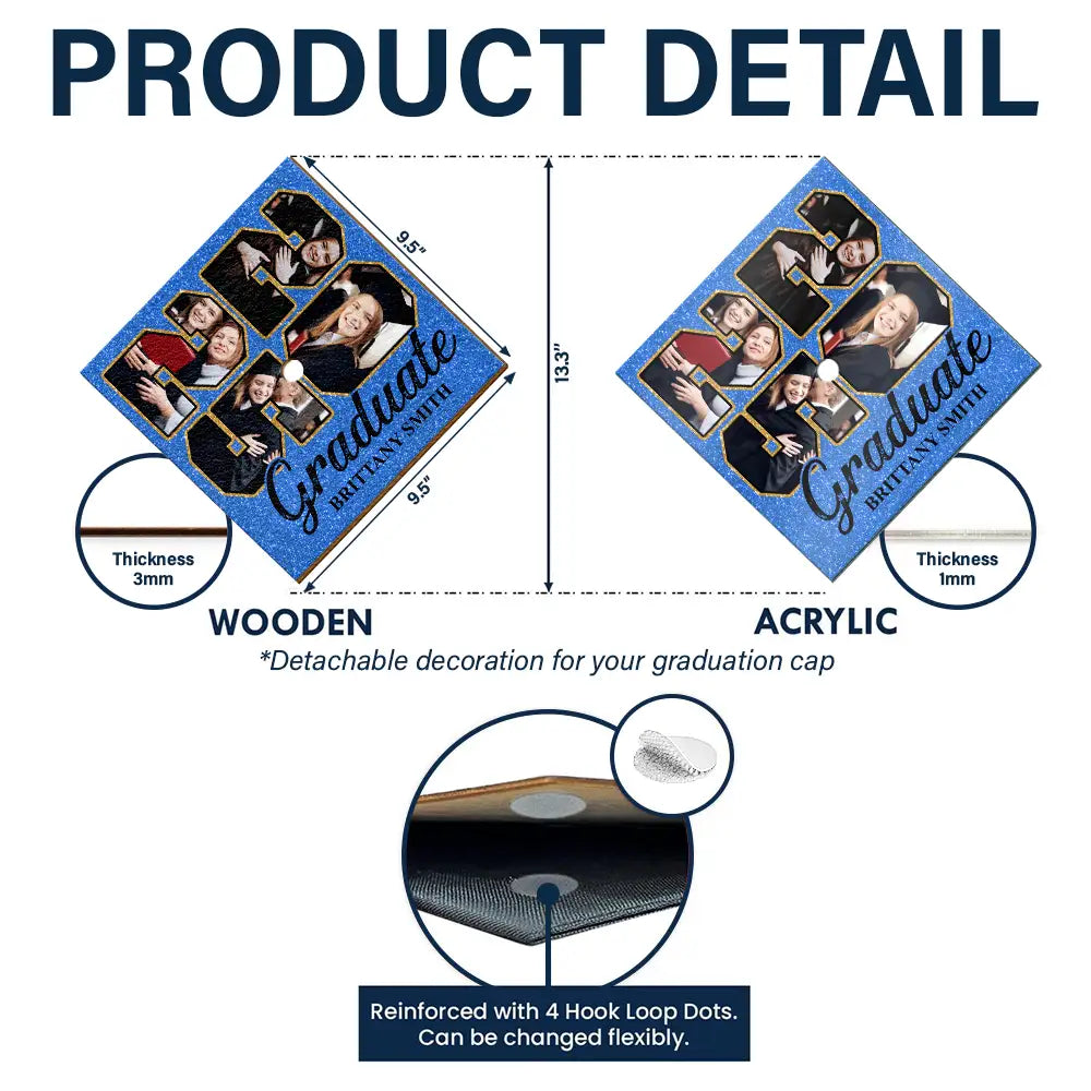 Celebrate Your Achievement - Custom Photo Graduate Anniversary Cap Topper Graduation Cap Topper PopCulturePrints