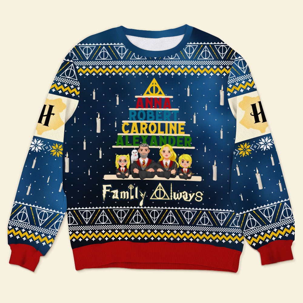 Personalized Family Magic-Themed Ugly Sweater