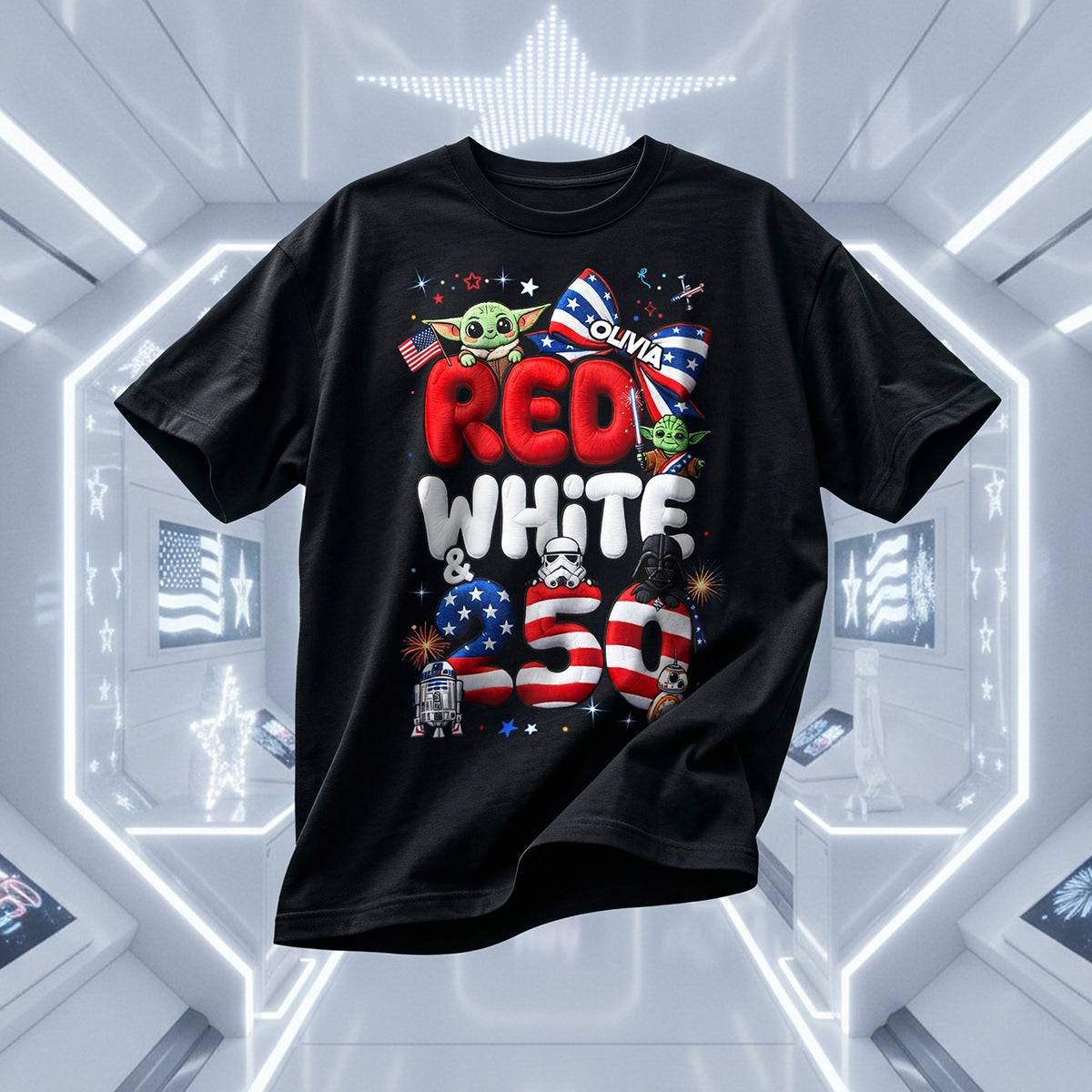 Celebrate Freedom with a Cosmic Twist - Patriotic Space Adventure Shirt - Personalized Gift for Everyone