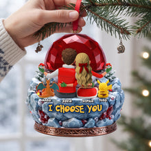 Load image into Gallery viewer, "I Choose You" - Personalized Family Pocket Creatures Christmas Ornament - A Unique Gift for Loved Ones
