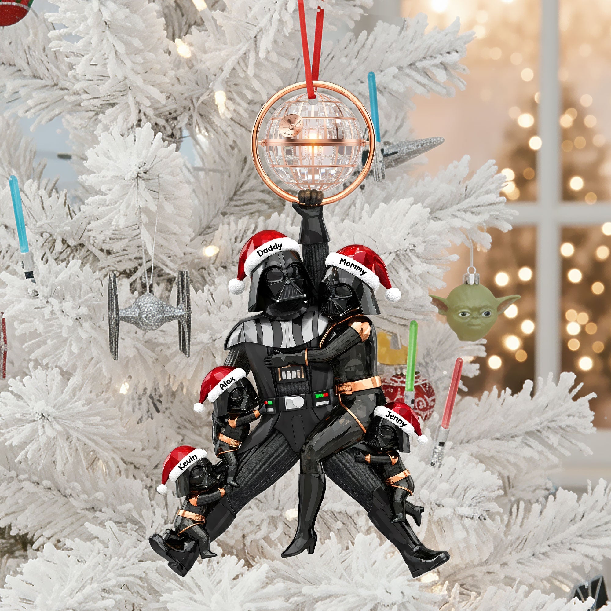 “Celebrate Your Family’s Cosmic Connection” - Personalized Cosmic Family Tree Ornament - Custom Gift for Family Members Ornament PopCulturePrints