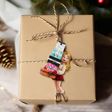Load image into Gallery viewer, Spark Joy with Our Shopping Girl Ornament - Personalized Christmas Gift for Everyone Ornament PopCulturePrints
